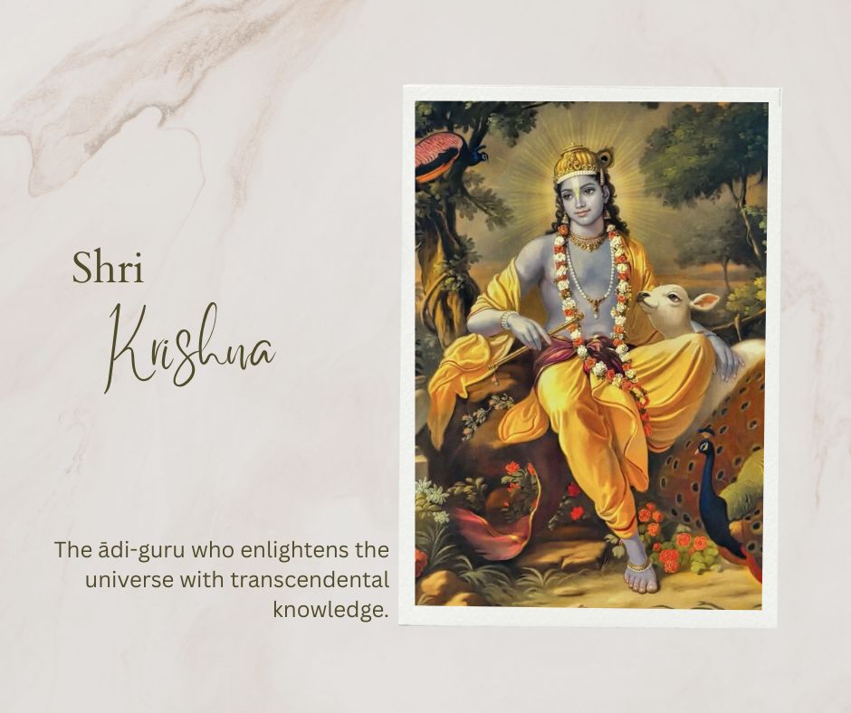 Krishna teaching Arjuna